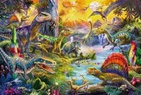 Schmidt Spiele 56372 Dinosaurier, 60 Teile Kinderpuzzle, mit Dino Figuren | mit