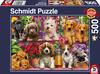 Schmidt Spiele 58973 Hunde im Regal, 500 Teile Puzzle, bunt