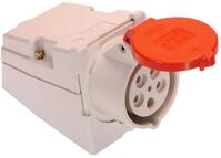 as - Schwabe CEE Steckdose Aufputz - CEE Wandsteckdose - 400 V, 32 A, 5-polig -