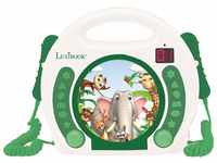 Lexibook - Tragbarer Tier-CD-Player mit Mikrofonen, Griff, Programmierung,