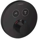 hansgrohe Unterputz Thermostat ShowerSelect S, f&uuml;r 2 Funktionen, Mattschwarz