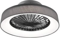 Reality Leuchten LED Deckenleuchten-Ventilator Farsund R62662111, Stoffschirm...