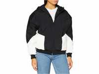 Urban Classics Damen Ladies Padded 2-Tone Batwing Jacket Jacken, Black/White,...