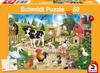 Schmidt Spiele 56369 Animal Club, Bauernhoftiere, 60 Teile Kinderpuzzle, Bunt