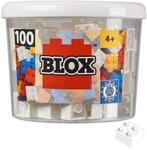 Simba 104114113 - Blox, 100 wei&szlig;e Bausteine f&uuml;r Kinder ab 3 Jahren, 4er Steine,