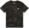 Alpha Industries Basic T Small Logo Camo T-Shirt f&uuml;r Herren Black Camo