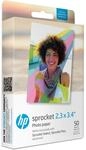 HP Sprocket Premium Zink-Fotopapier, 2,3 x 3,4" (5,8 x 8,6 cm), 50 Blatt, Kompatibel