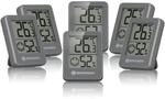 Bresser 6er Set Thermometer Hygrometer - Digitales Raumthermometer f&uuml;r Kontrolle