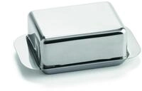 Weis 14256 Butterdose, Edelstahl, Silber, 12.5 x 7.5 x 4.5 cm