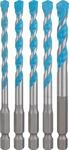 Bosch 5x EXPERT HEX-9 Multi Construction Bohrer-Set (f&uuml;r Beton, Weiche Fliesen, &Oslash;
