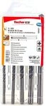 fischer Steinbohrer Set, 5 - 12 mm Durchmesser, Aufs&auml;tze f&uuml;r Bohrmaschinen,