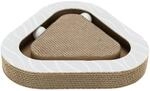 TRIXIE 48009 Kratzpappe mit B&auml;llen, Katzenminze, 36 &times; 5 &times; 36/36 cm, braun
