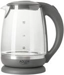 Adler AD 1286 Wasserkocher aus Glas und Kunstoff, 2L, 2000 W, LED Beleuchtung,
