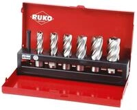 RUKO 108820 - Juego de 6 brocas huecas HSS v&aacute;stago Weldon