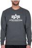 Alpha Industries Basic Sweater Sweatshirt für Herren Charcoal Heather/White