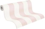 A.S. Cr&eacute;ation Trendwall 2 Vliestapete mit Blockstreifen 0,53 x 10,05 m &ndash; Rosa,