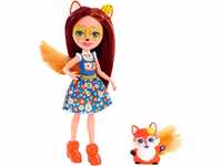 Enchantimals FXM71 - Felicity Fox Puppe & Flick-Figur, Puppe (15cm) mit Langen,