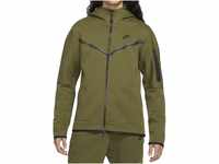Nike Herren Hooded Full Zip Ls Top Sportswear Tech Fleece, Rough Green/Black,