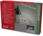 Konstsmide LED Holzsilhouette, Komet, sternenf&ouml;rmige Birnen, 6H Timer, 8 warm...