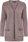 ONLY Damen Onllesly L/S Open Cardigan KNT Noos Strickjacke 15174274,Rose