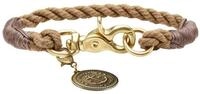 HUNTER List Halsung, Halsband f&uuml;r Hunde, Tau, Seil, Messing-Karabiner, Maritim,