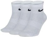 Nike Unisex Everyday Lightweight Ankle Trainings kn chelsocken 3 Paar , Wei&szlig; /