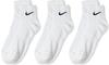 Nike Unisex Everyday Lightweight Ankle Trainings kn chelsocken 3 Paar , Weiß /