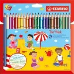 STABILO - Dreikant-Buntstift - Trio dick | 24er Pack und Spitzer