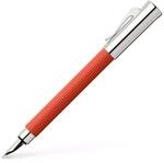 Graf von Faber-Castell 141771 - F&uuml;llfederhalter Tamitio India Red, Federbreite F,