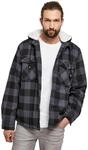 Brandit Lumber Jacket Hooded, Farbe: black/grey, Gr&ouml;&szlig;e: 4XL