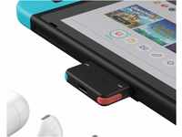 GENKI Bluetooth Audio Adapter for The Nintendo Switch (Neon Blue red Buttons)