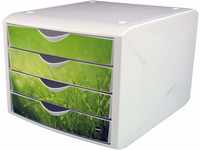 helit H6129650 - Schubladenbox „the chameleon, 4 Schubladen, für Format DIN...
