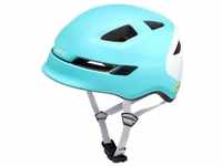 KED Unisex Jugend POP Fahrradhelm, Eisblau/Weiß, M | 52-56cm