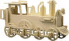 Pebaro 850/1 Holzbausatz Lokomotive, 3D Puzzle, Modellbausatz, Basteln mit Holz,