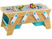 KidKraft Bausteine Play N Store Kindertisch mit Aufbewahrungsbox, Spieltisch...