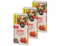 Floragard Bio-Erde Lecker 3x20 Liter - für Tomaten, Gemüse, Beeren und...