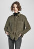 Urban Classics Damen Ladies Corduroy Oversized Shirt Hemd, Olive, S