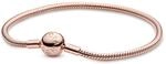 PANDORA Schlangen-Gliederarmband in Ros&eacute;gold 14 Karat ros&eacute;vergoldete