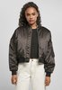 Urban Classics Damen Ladies Short Oversized Satin Bomber Jacket Jacke, Black, XL