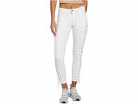Urban Classics Damen Ladies Denim Lace Up Pants Skinny Jeans, Weiß (White...