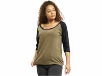 Urban Classics Damen 3/4 Contrast Raglan Tee T-Shirt, olive/black, XL