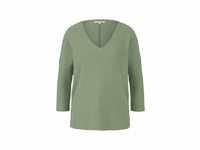 TOM TAILOR Denim Damen Shirt mit V-Ausschnitt, Gr. M, 19764 - Light Mint Green