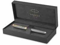 Parker Sonnet Füller | Chiselled Silver mit Goldzierteilen | Füllfederhalter...