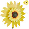 Relaxdays Windrad Blume, Deko Sonnenblume, für Kinder, für Balkon, Terrasse...