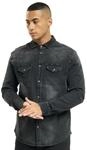 Brandit Riley Denim Shirt Long Sleeve, Farbe: Black, Gr&ouml;&szlig;e: XXL