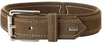 HUNTER HUNTING Hundehalsband, Leder, Nubuk, robust, weich, 60 (M-L), braun