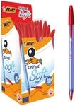 BIC Kugelschreiber Cristal Soft (0.35 mm) Schachtel &agrave; 50 St&uuml;ck, rot