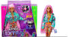 Barbie GXF09 - Extra Puppe, Pinke Flechtzöpfe, in Floral bedruckter Jacke &...
