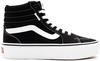 Vans Damen Filmore Hi Platform Sneaker, (Canvas) Black/White, 34.5 EU
