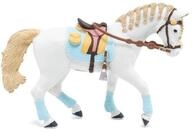 Pferd der Reiterin Fashion blau